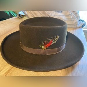 New York Hat Company Men’s Fedora Hat ‘The Gambler’. Large.